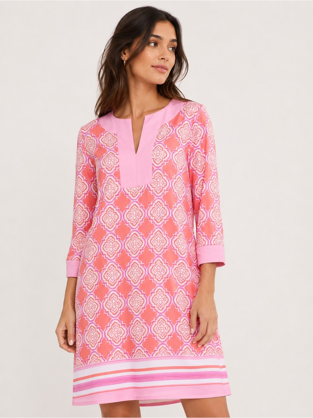 🎉LAST PIECE 🎉 Cabana Life‎ Tunic Cover-Up Dress - UPF 50+, Long Sleeve